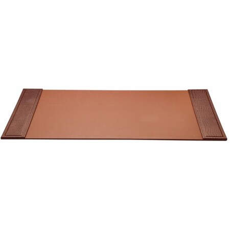Made-To-Order Crocodile Embossed Leather 25x17 Desk Pad with Side Rails MA894909