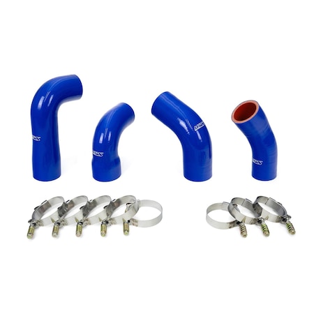 Hps Performance Silicone Transmission Oil Cooler Coolant Hose Kit, Mack Trucks 2007-2016 MP7 Engine 57-1721-BLUE