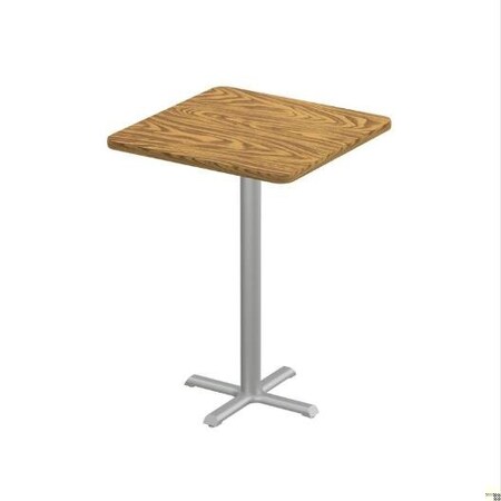 Correll Square Cafe Table, 36 in W, 36 in L, 42 in H, Particleboard Top, Medium Oak SXB36S-06-98-06