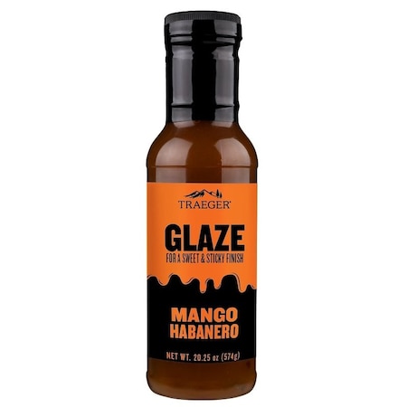 Traeger Barbeque Glaze, Mango Habanero Flavor, 12 oz Bottle GLZ002
