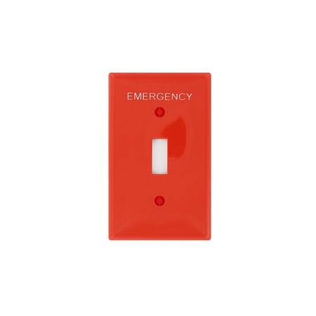 Leviton Switch Wallplate, , Gang 1, Red 80701-REW