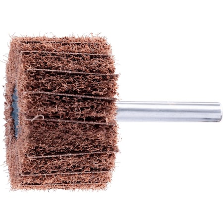 Pferd PFERD POLINOX Mounted Flap Wheel, 2in x 1-1/4, 80 Grit, Interleaved, 1/4in Shank, Aluminum Oxide 46272