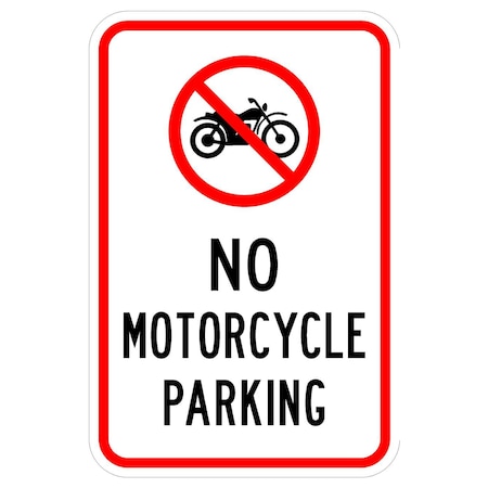 Sign Solutions Usa Parking Sign, 12 in W, Aluminum Sign, White DCS06DWT1218CUS00129