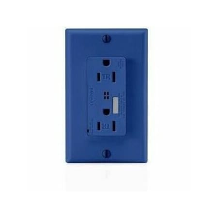 Leviton Surge Protector Receptacle, 15 Amp, 125 Volt, 5-15R NEMA, Blue T7280-B