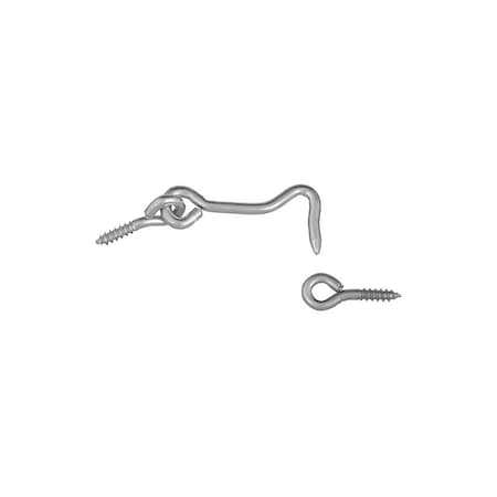 National Hardware V2000 Series Hook and Eye, Steel, Zinc, 2PK N117-911
