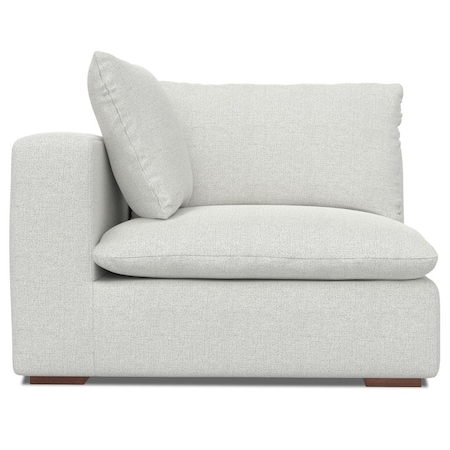 Homeroots 44" Gray Fabric Modular Sofa With Brown Legs 641032