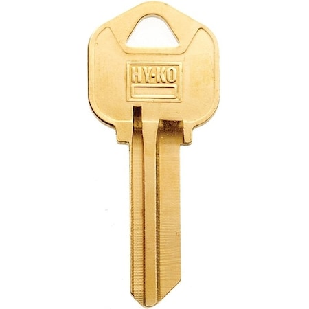 Hy-Ko Key Blank, Brass, For: Kwikset Cabinet, House Locks and Padlocks 21200KW1BR