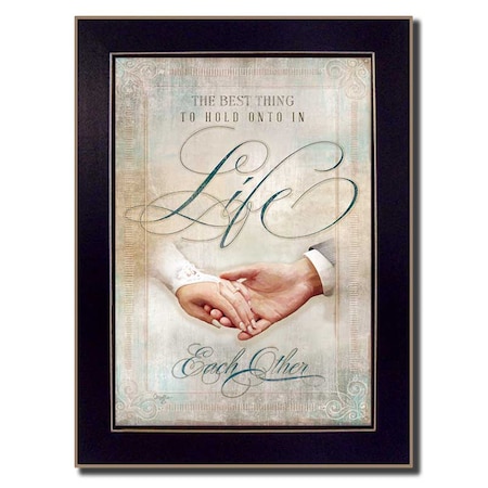 Homeroots Each Other 1 Black Framed Print Wall Art 415624