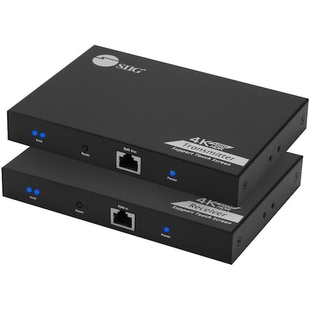 Siig 4K 60Hz HDR HDMI KVM Over Cat6 Extender with S/PDIF & Touch Screen Support CE-H27811-S1