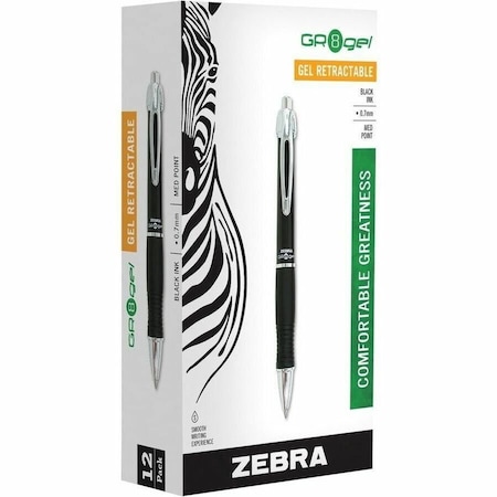 Zebra Pen Sarasa Dry X10 Gel Retractable 0.7mm Black Dozen 42610