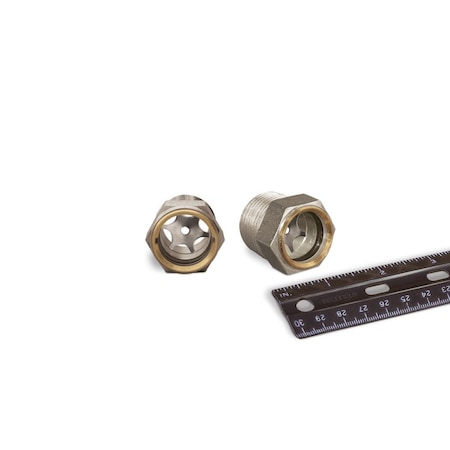 Oil-Rite Gasketed Wndw Sght NPT Thread - 3/4in. NPT, 1 1/16in., Stainless Steel, 125 PSI, Buna-N, 25/32in. B1740-14