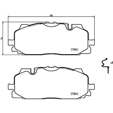 Hella Brake Pad Set, disc brake 355021641