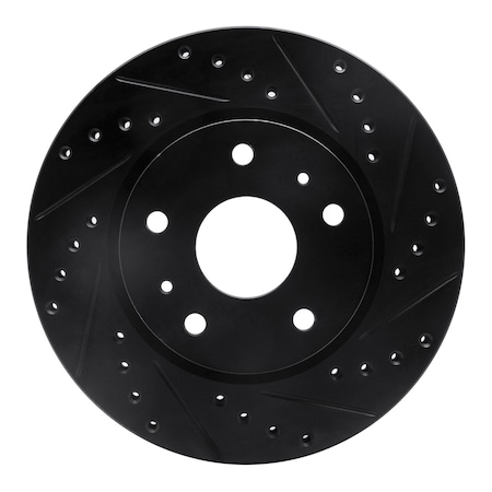 Dynamic Friction Co DFC Brake Rotor - Drilled and Slotted - Black 633-01004R