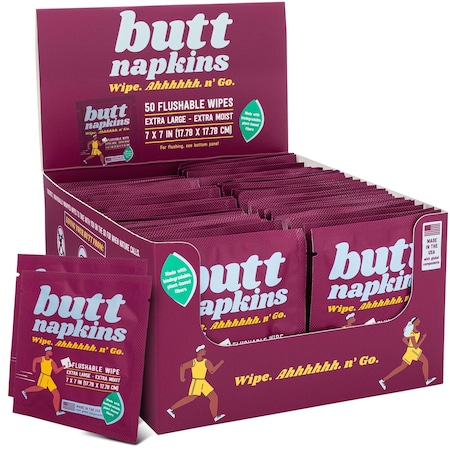 Butt Napkins Butt Napkins, Active, 50PK BNAPS-50-RNR