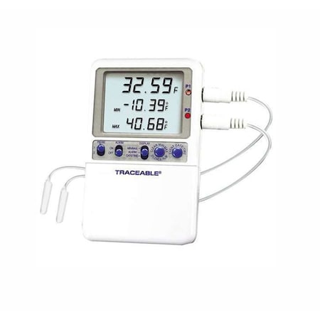 Cole Parmer Traceable Hi-Accuracy Thermometer with Two Solid Probe Sensors 254240