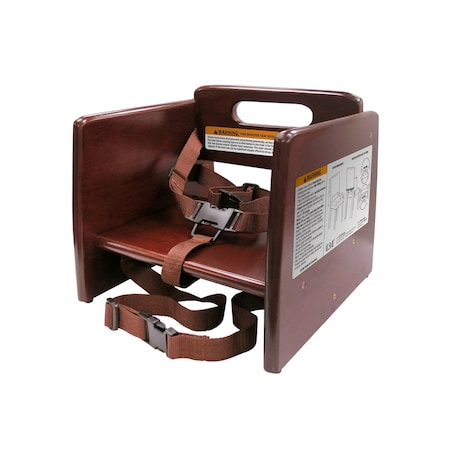 Cac Foodservice Booster Seat Wooden 10-7/8 inH Mahogany CHWB-11MAH