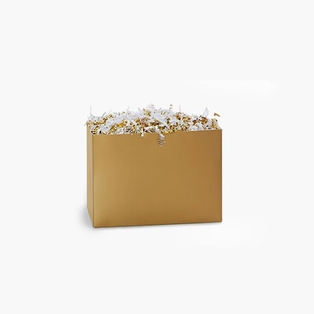 Nashville Wraps Metallic Gold Basket Box, Small 6.75x4x5, 6PK GLDS