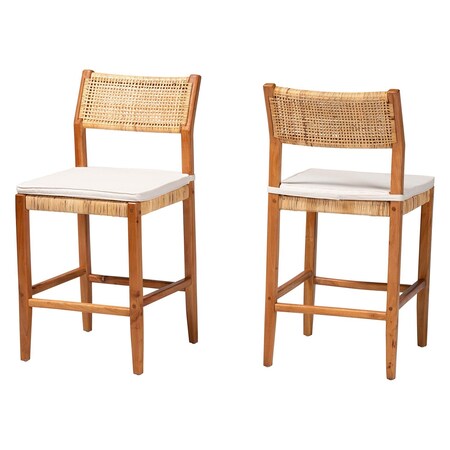 Bali & Pari Chatura Natural Rattan Counter Stool 267-2PC-14588-ZORO