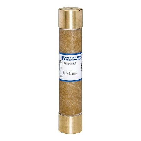 Mersen Fuse, 139.7 mm L, 600 V AC, 40 A, 27 mm dia. RFS40