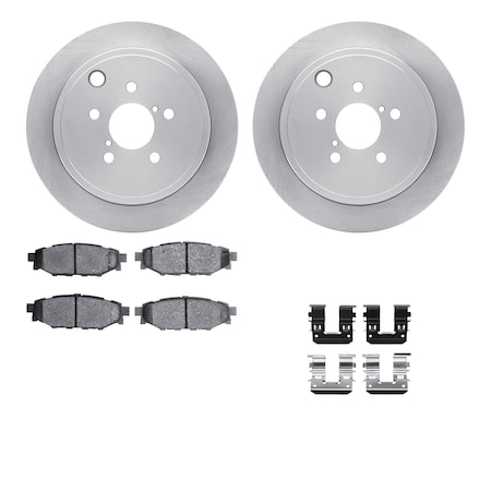 Dynamic Friction Co DFC Brake Rotor with 5000 Brake Pads and Hardware Kit 6512-13153