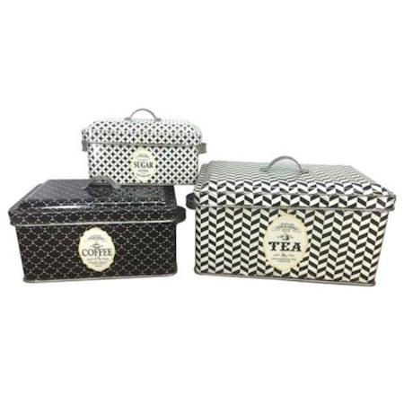 Jeco Condiment-Themed Metal Storage Box - Set of 3 HD-HA055