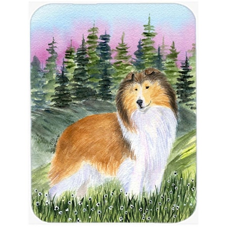 Carolines Treasures 15 x 12 in. Sheltie Glass Cutting Board - Large SS8321LCB