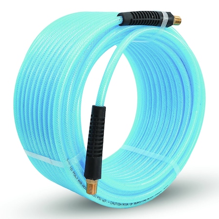 Blubird Poly Air Hose 3/8in. x 100' Lightweight, Durable, Field Repairable Fittings BBPU38100