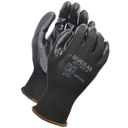 Safety Zone Nitrile Foam Coated Gloves 13G - Black, Med - 12 Pairs GCN13KM