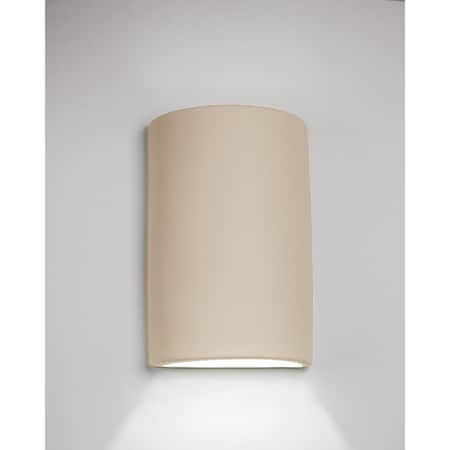 Luxury Lighting Gilly 15 in Ceramic Half Cylinder Outdoor Wall Light, Cottonwood Paint Finish, 2PK (2) 103-00-CW-ud-7