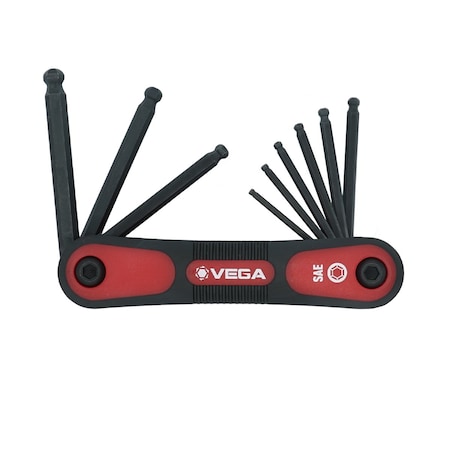 Vega Folding Ball-End Hex Key Set - SAE - 9pc FLKHB9S