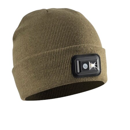 POWERCAP 2.5 Rechargeable LED Headlamp Beanie - Dark Olive
