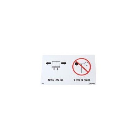 Skyjack REPLACEMENT DECAL, SIDE FORCE/NO WIND PI 126505