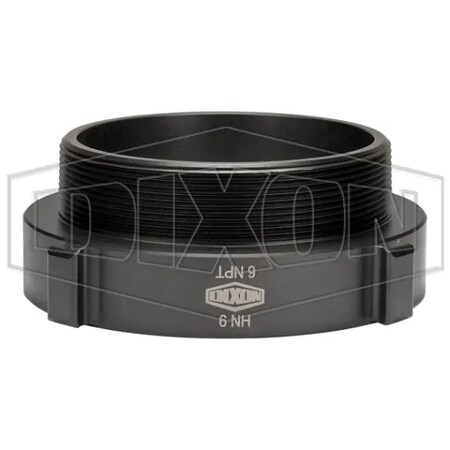 Dixon Style N37 Rocker Lug Hydrant Adapter, 6 in, Female NST NH x MNPT, Aluminum, Hardcoat Anodized N37-60F60T