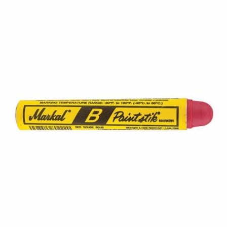Markal B PAINTSTIK SOLID PAINT CRAYON, 11/16 IN ROUND TIP, RED 080222