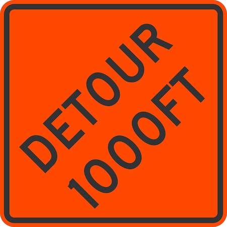 Lyle Detour 1000FT, 36x36, High Intensity Prismatic, Orange G-16201-HI_36x36