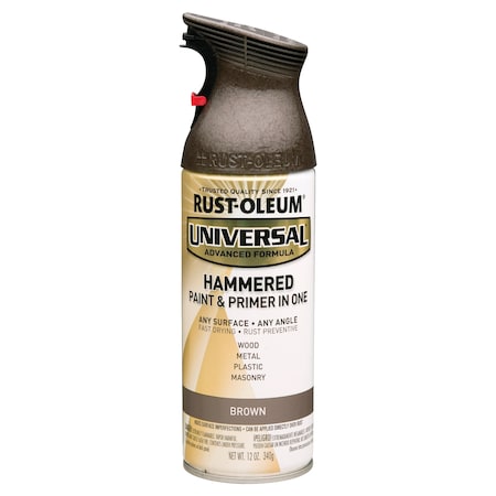 Rust-Oleum Hammered Spray Paint, Brown, Hammered, Solvent, 12 oz 245218