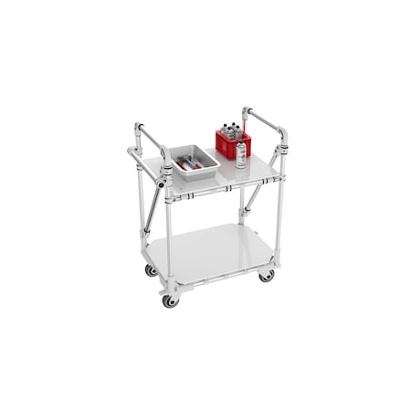 Trilogiq 2-Level Factory Cart With Horizontal Hand Bar. 21215-01