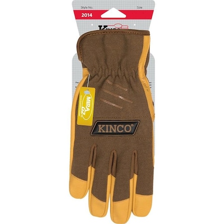 Kinco Men's Indoor/Outdoor Work Gloves Brown M, PR 2014-M
