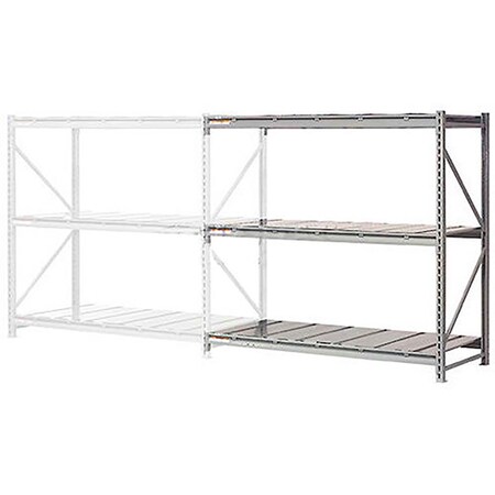 Global Industrial 3 Level, Extra HD Bulk Storage Rack, Steel Deck, Add On, 60"W x 48"D x 120"H 504391