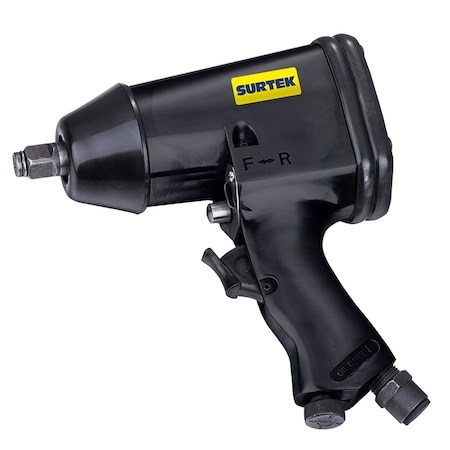 Surtek 1/2in Drive Impact Wrench Pneumatic Gun Rocking Dog System 207 Ft-Lb PI412A