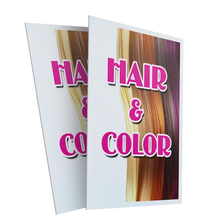Signmission Hair & Color, Plastic Signs Only 24 Inch x 36 Inch, Corrugated Plastic, 2PK CSB-2436-2PACK-Hair & Color