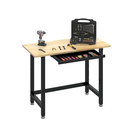 4Dock 48 in. W x 24 in. D 1-Drawer Workbench Table with Particleboard Tabletop WB201
