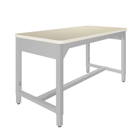 Diversified Spaces Fab Lab Top, 96"x30" Almond, Light Gray AMS9630LAAG