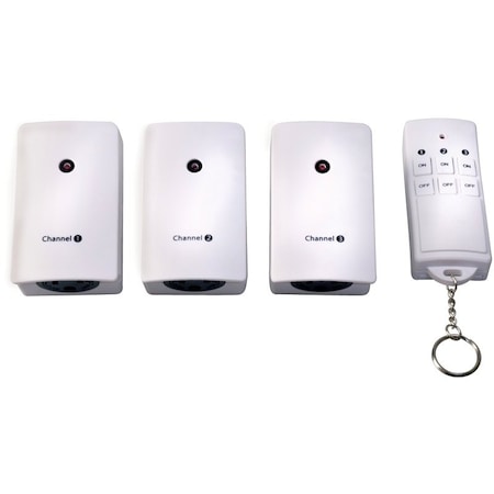 Southwire Woods 13569 Indoor Wireless Remote Control with 3-Outlets, 3-Pack, White - White - 3 Pack 13569