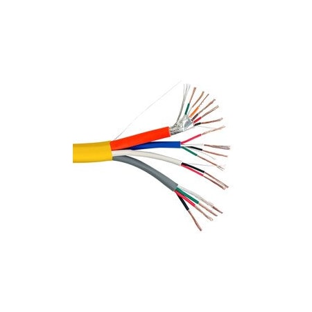 Cable Wholesale Access Control Cable, Plenum, 22AWG/2C + 22AWG/4C + 18AWG/4C + 22AWG/6C Shielded, Yellow, ACC2-PLMF