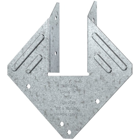 Simpson Strong-Tie Hurricane Tie, 0.923 in L, 5.28 in W, Steel, Galvanized, Fastening Method: Nail H1AZ