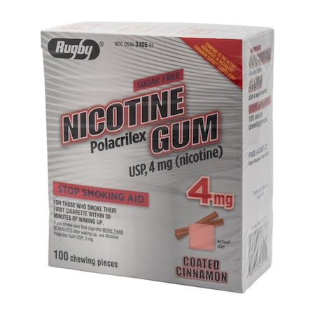 Harvard Rugby Nicotine Gum, Cinnamon, 4mg, 100PK 00536340501