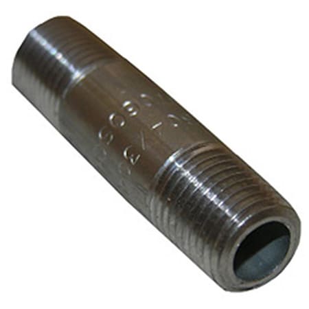 Dendesigns 0.25 x 5 in. Stainless Steel Pipe Nipple DE604312