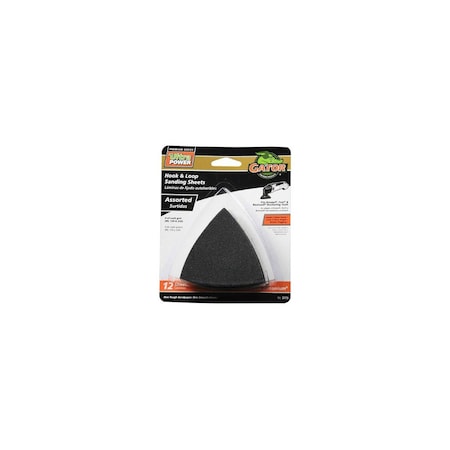 Gator Finishing Hook & Loop Sandpaper, Assorted Grit, 3 In., 12-Pk., 12PK 3775