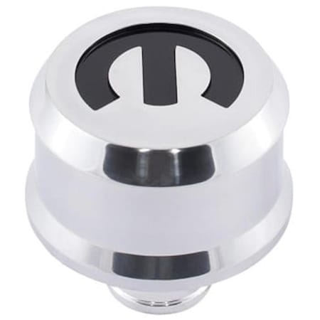 Powerplay 440441 2.5 in. Round Crankcase Breather Cap - Silver PO745799